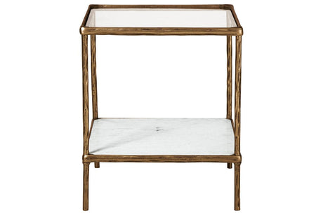 Ryandale Antique Brass Finish Accent Table by Ashley at Eve Furniture