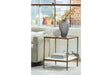 Ryandale Antique Brass Finish Accent Table by Ashley at Eve Furniture