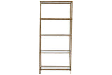 Ryandale Antique Brass Finish Bookcase by Ashley at Eve Furniture
