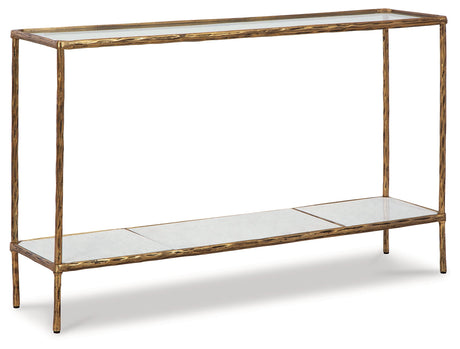 Ryandale Antique Brass Finish Console Sofa Table by Ashley at Eve Furniture