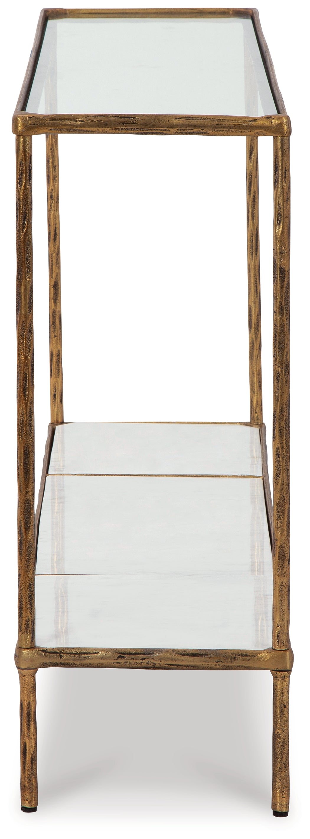 Ryandale Antique Brass Finish Console Sofa Table by Ashley at Eve Furniture