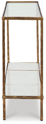 Ryandale Antique Brass Finish Console Sofa Table by Ashley at Eve Furniture