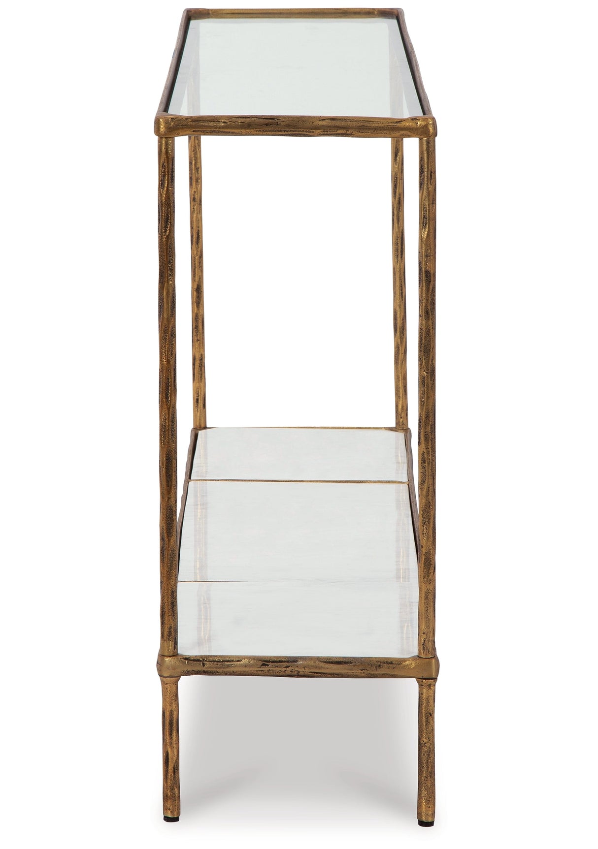 Ryandale Antique Brass Finish Console Sofa Table by Ashley at Eve Furniture