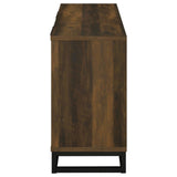 Ryatt Dark Pine 4-Door Engineered Wood Accent Cabinet