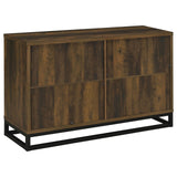 Ryatt Dark Pine 4-Door Engineered Wood Accent Cabinet