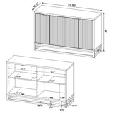 Ryatt Dark Pine 4-Door Engineered Wood Accent Cabinet by Coaster at Eve Furniture