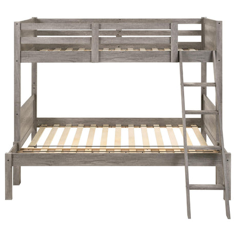 Ryder Weathered Taupe Twin over Full Bunk Bed