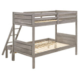 Ryder Weathered Taupe Twin over Full Bunk Bed