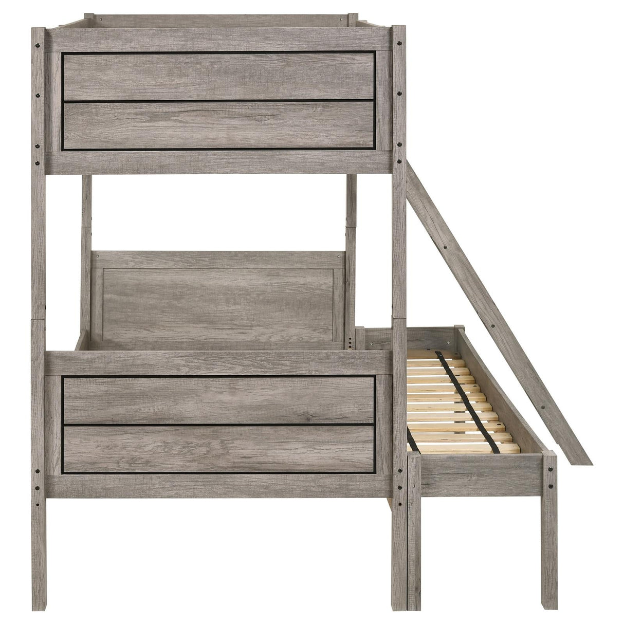 Ryder Weathered Taupe Twin over Full Bunk Bed