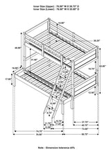 Ryder Weathered Taupe Twin over Full Bunk Bed