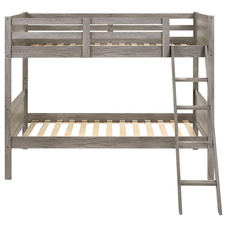 Ryder Weathered Taupe Twin over Twin Bunk Bed