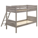 Ryder Weathered Taupe Twin over Twin Bunk Bed