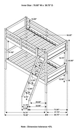 Ryder Weathered Taupe Twin over Twin Bunk Bed