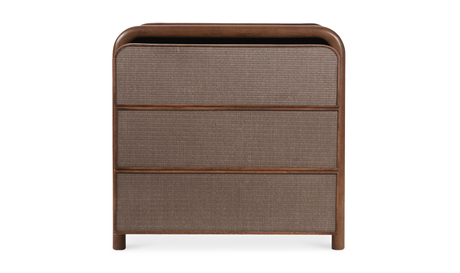 Rye 3 Drawer Nightstand Warm Brown by Moe's Home at Eve Furniture
