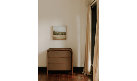 Rye 3 Drawer Nightstand Warm Brown by Moe's Home at Eve Furniture