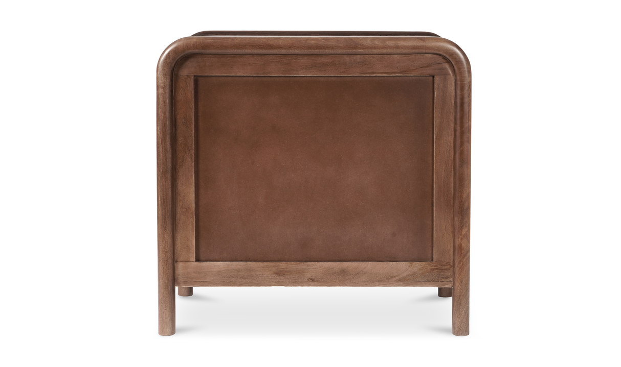Rye 3 Drawer Nightstand Warm Brown by Moe's Home at Eve Furniture