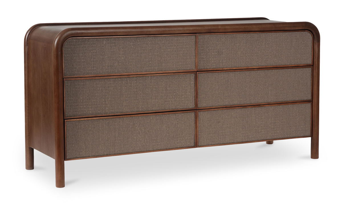 Rye 6 Drawer Dresser Warm Brown by Moe's Home at Eve Furniture