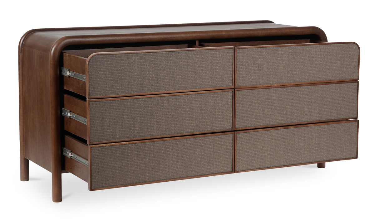 Rye 6 Drawer Dresser Warm Brown by Moe's Home at Eve Furniture