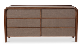 Rye 6 Drawer Dresser Warm Brown by Moe's Home at Eve Furniture