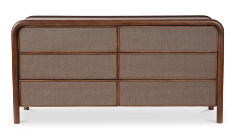Rye 6 Drawer Dresser Warm Brown by Moe's Home at Eve Furniture