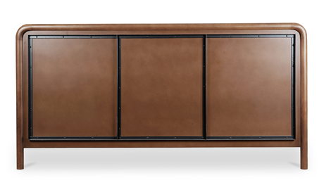 Rye King Bed Warm Brown by Moe's Home at Eve Furniture