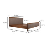Rye Warm Brown King Bed by Moe's Home at Eve Furniture