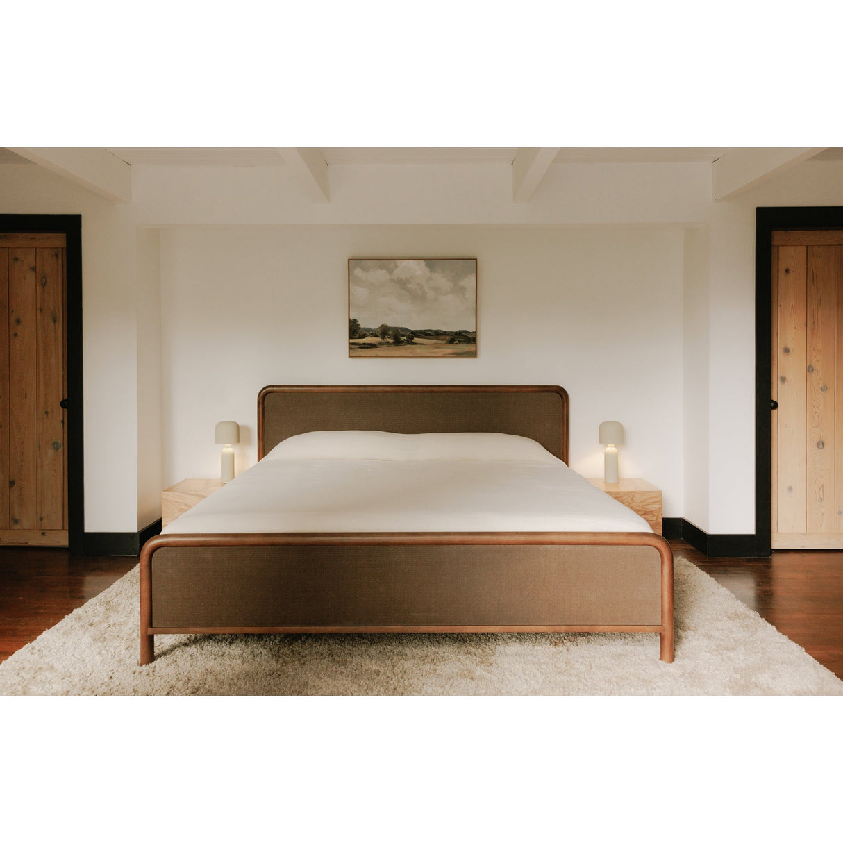 Rye Warm Brown Queen Bed by Moe's Home at Eve Furniture