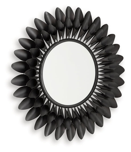 Ryenmour Oil Rubbed Bronze Finish Accent Mirror by Ashley at Eve Furniture