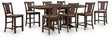 Rylandeen Counter Height Dining Table and 8 Barstools by Ashley at Eve Furniture