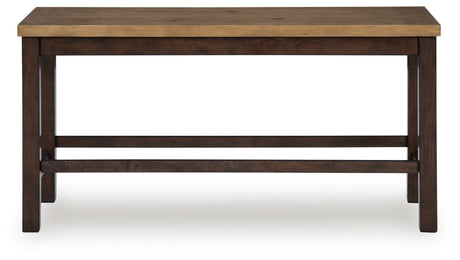 Rylandeen Light Brown/Dark Brown Counter Height Dining Table and 4 Barstools and Bench by Ashley at Eve Furniture