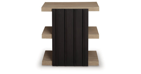 Rylandyn Black/Light Brown End Table by Ashley at Eve Furniture
