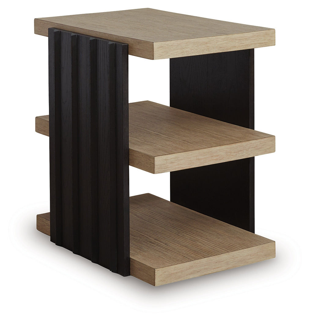 Rylandyn Black/Light Brown End Table by Ashley at Eve Furniture