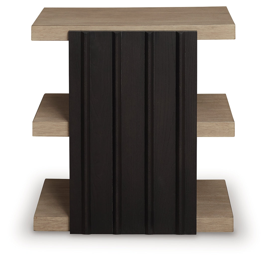 Rylandyn Black/Light Brown End Table by Ashley at Eve Furniture
