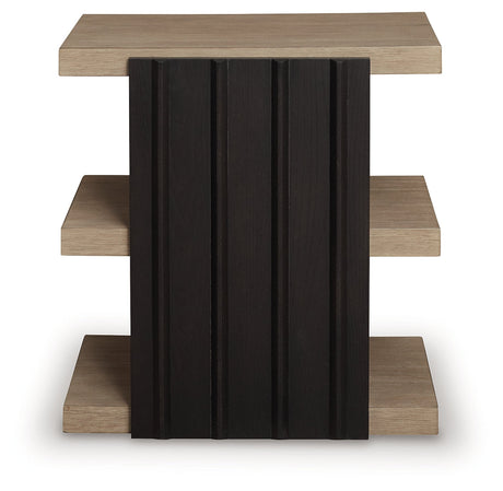 Rylandyn Black/Light Brown End Table by Ashley at Eve Furniture