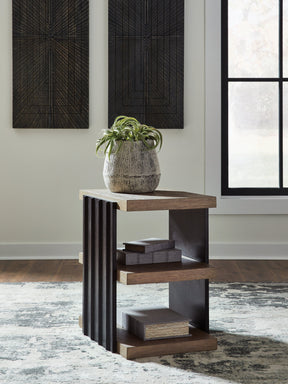 Rylandyn Black/Light Brown End Table by Ashley at Eve Furniture