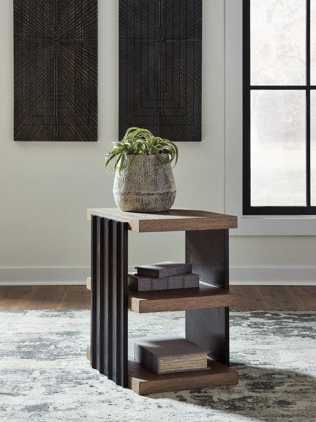 Rylandyn Black/Light Brown End Table by Ashley at Eve Furniture