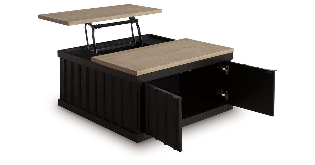 Rylandyn Black/Light Brown Lift-Top Coffee Table by Ashley at Eve Furniture