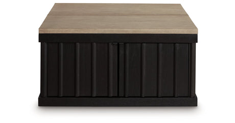 Rylandyn Black/Light Brown Lift-Top Coffee Table by Ashley at Eve Furniture