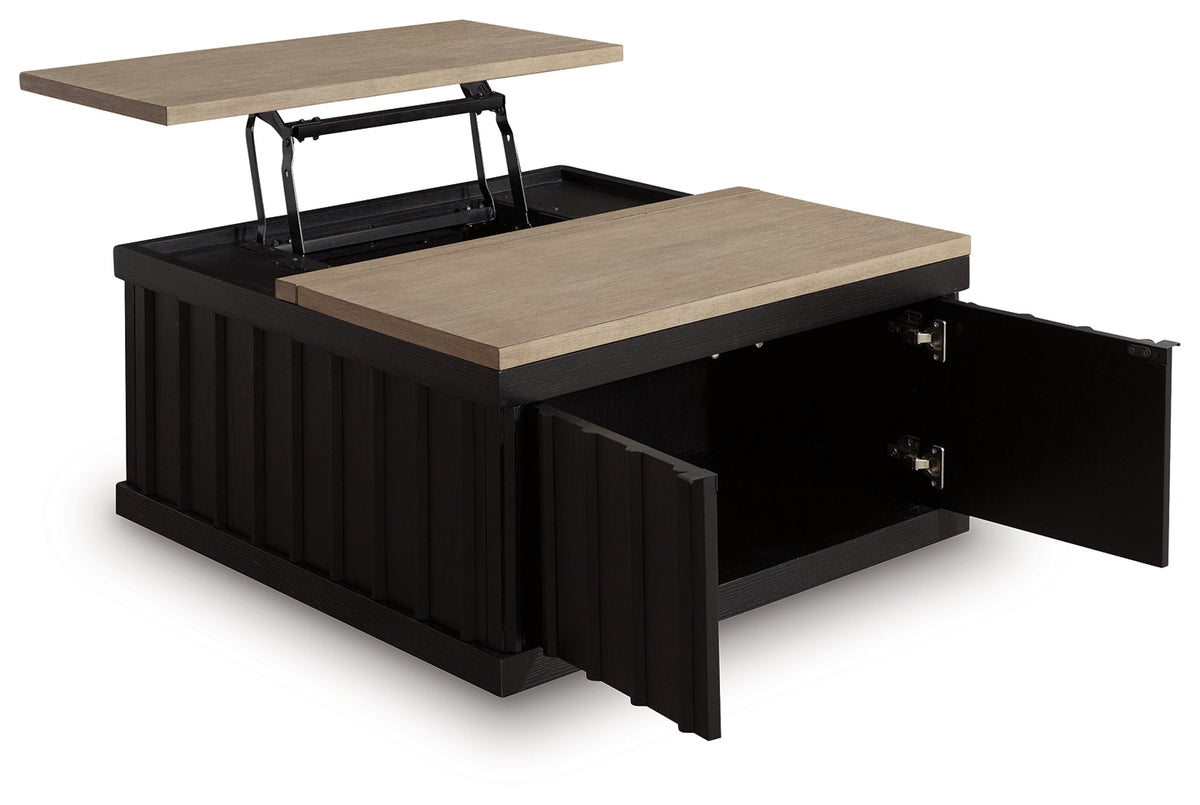 Rylandyn Black/Light Brown Lift-Top Coffee Table by Ashley at Eve Furniture