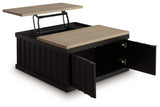 Rylandyn Black/Light Brown Lift-Top Coffee Table by Ashley at Eve Furniture