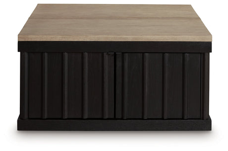 Rylandyn Black/Light Brown Lift-Top Coffee Table by Ashley at Eve Furniture