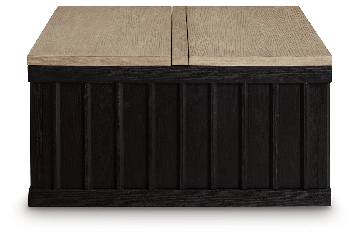 Rylandyn Black/Light Brown Lift-Top Coffee Table by Ashley at Eve Furniture
