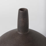 Rylee 6.9H Dark Brown Ceramic Vase by Mercana at Eve Furniture