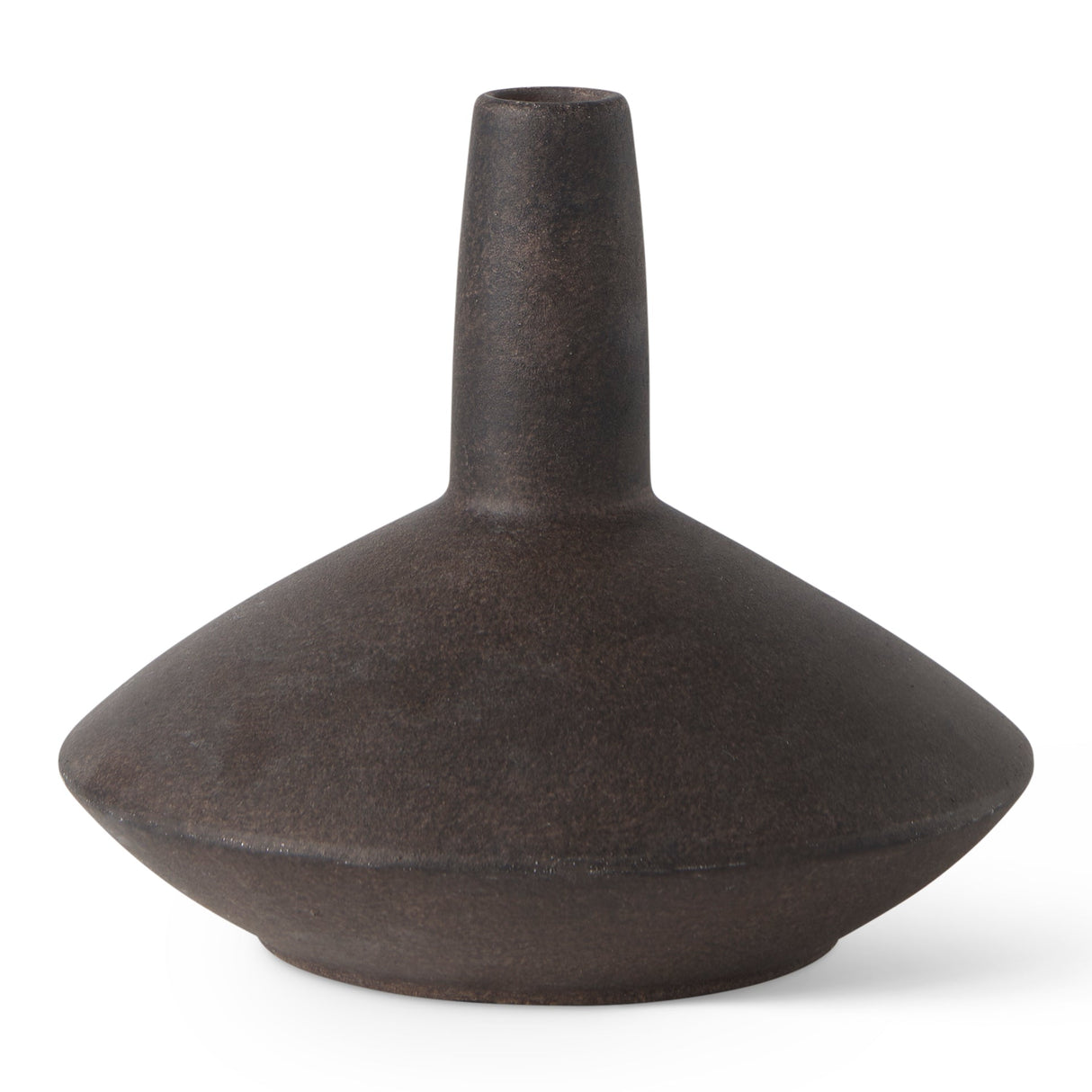 Rylee 6.9H Dark Brown Ceramic Vase by Mercana at Eve Furniture