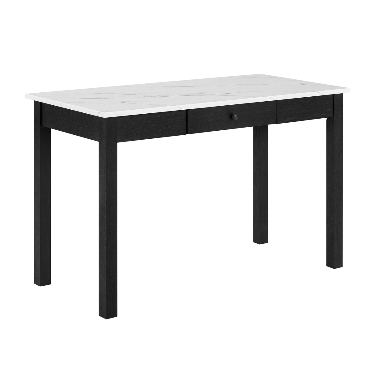 Rylee Black Faux Marble Top Office Desk
