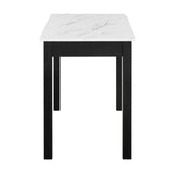 Rylee Black Faux Marble Top Office Desk