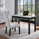 Rylee Black Faux Marble Top Office Desk by Crown Mark at Eve Furniture