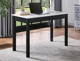 Rylee Black Faux Marble Top Office Desk by Crown Mark at Eve Furniture