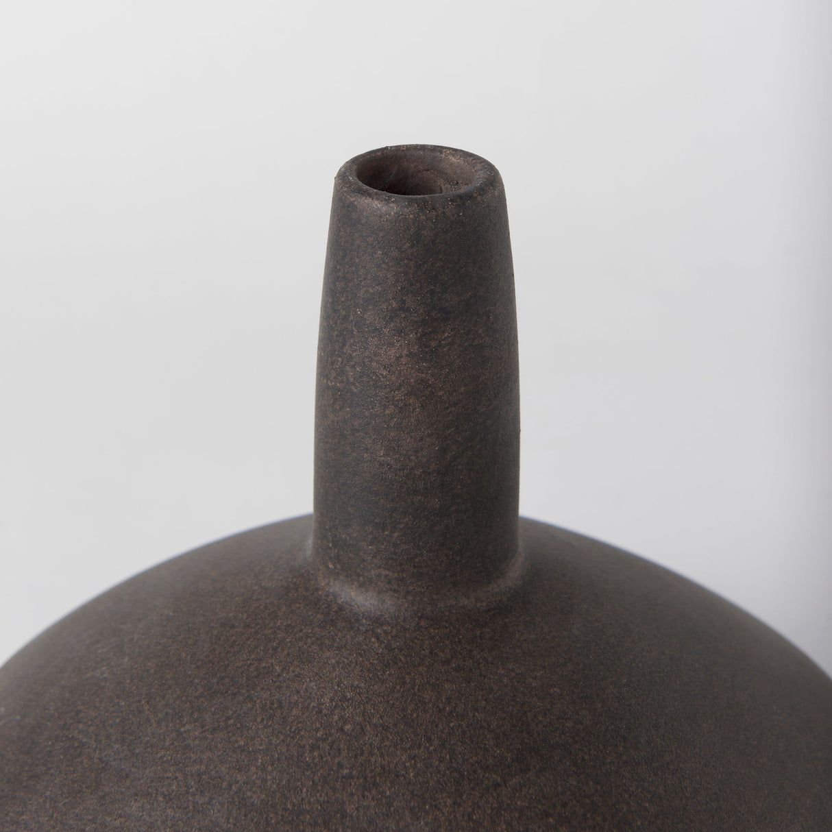 Rylee Dark Brown Ceramic Vase by Mercana at Eve Furniture