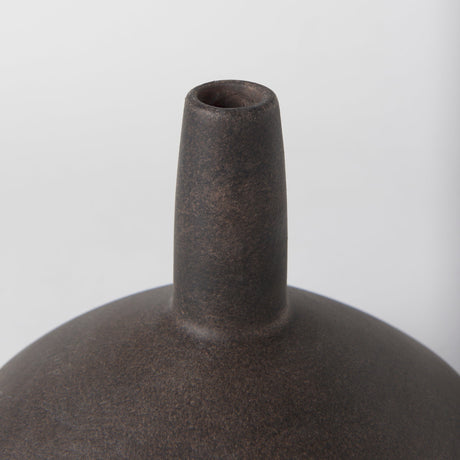 Rylee Dark Brown Ceramic Vase by Mercana at Eve Furniture